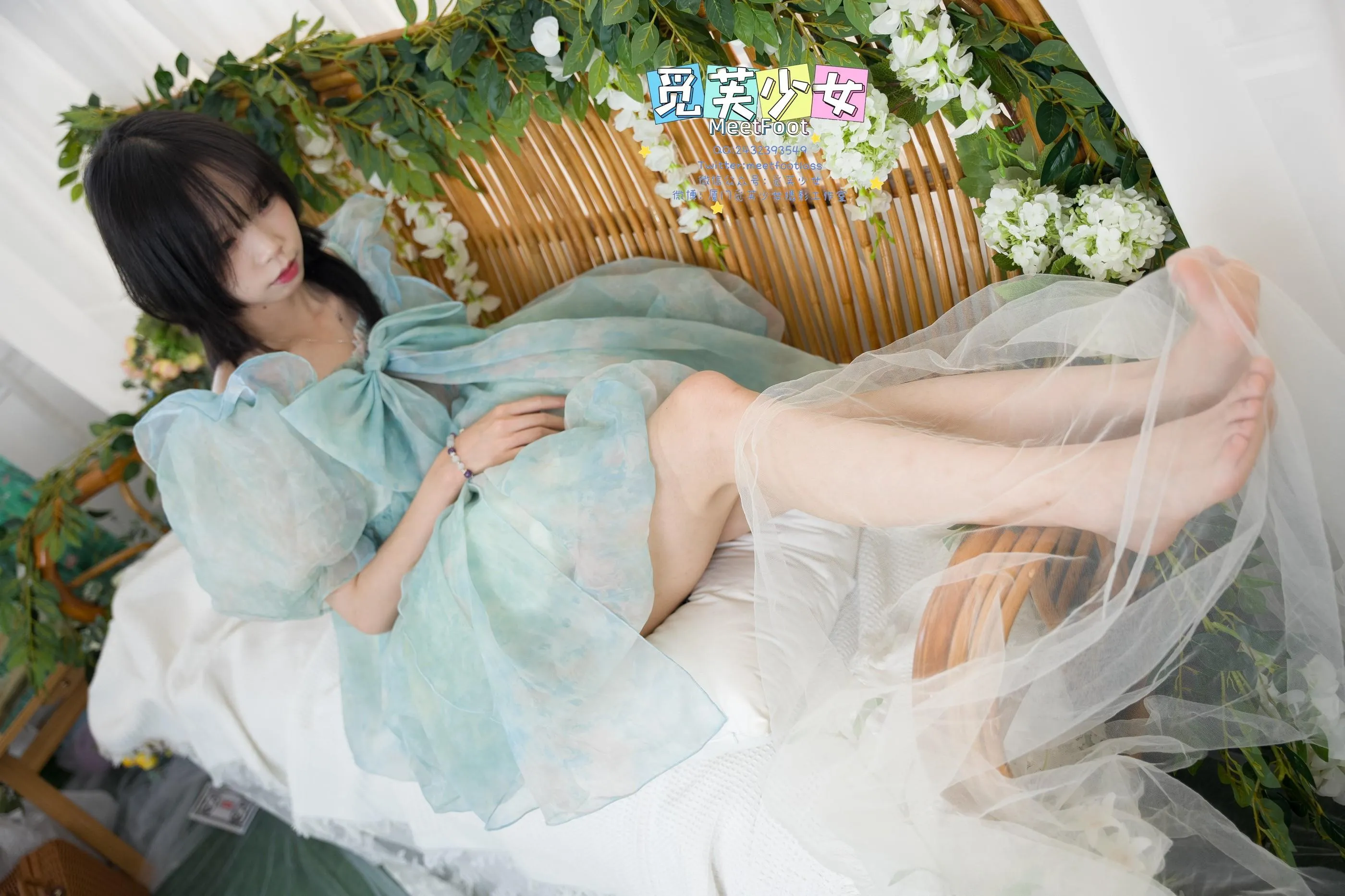 觅芙少女 NO.033 小婉-一袭蓝色纱裙构筑今晚浪漫的梦境-PIC [249P]插图3